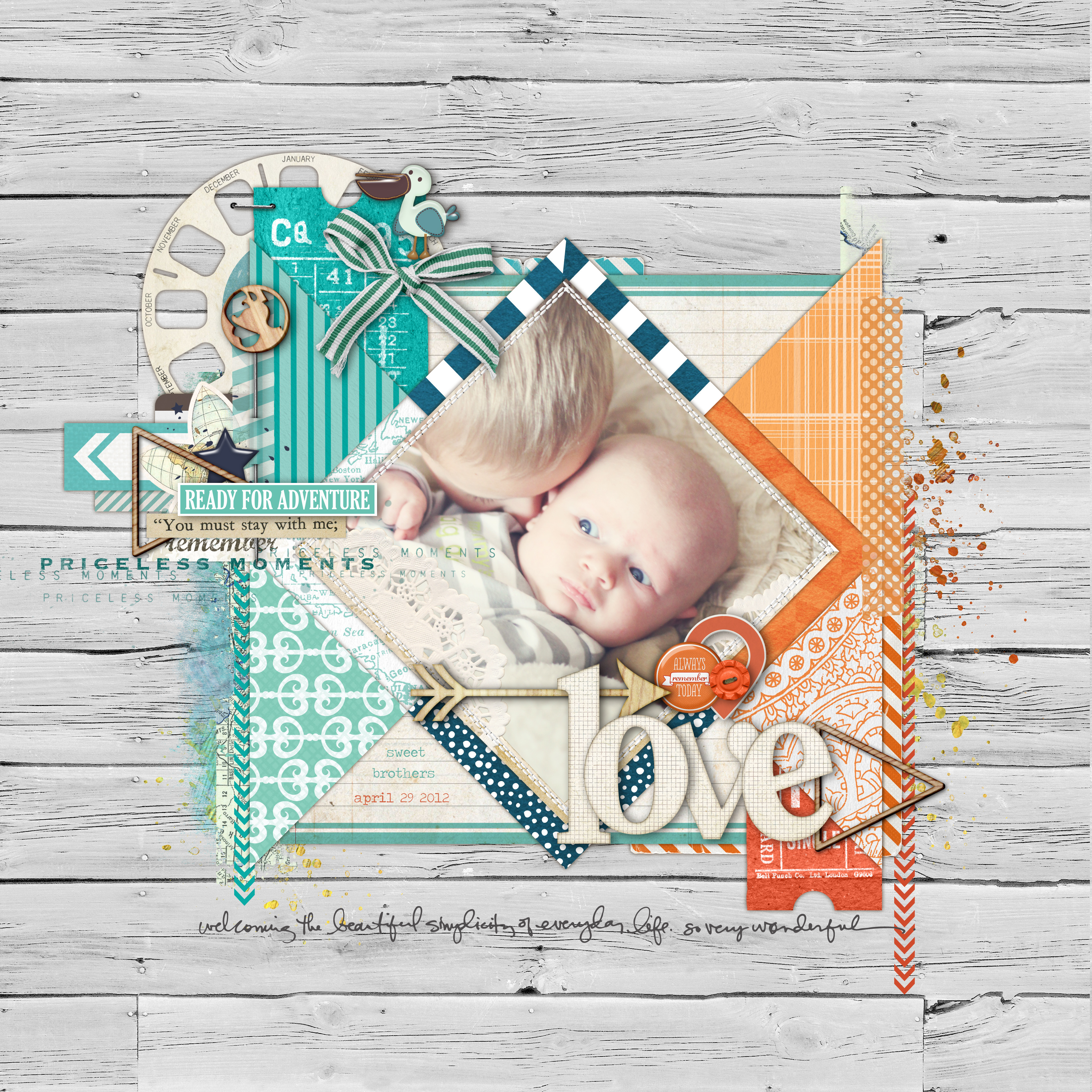 Curated Studio Mix Scrapbooking Kit 01 - Katie Pertiet Designs